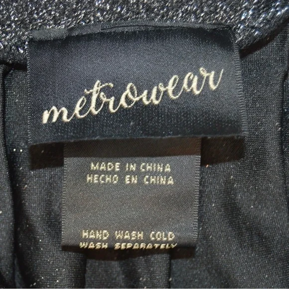 Metrowear Silver Shimmery Metallic Pleated A-Line Skirt, Medium NEW - Picture 4 of 5